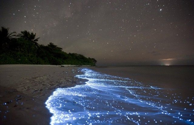 Sparkling water of Maldives
